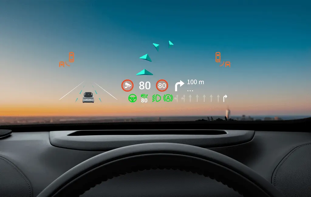 ระบบแสดงข้อมูลการขับขี่บนกระจกหน้าพร้อมระบบนำทางแบบ AR